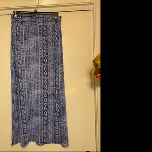 Long tribal print skirt
